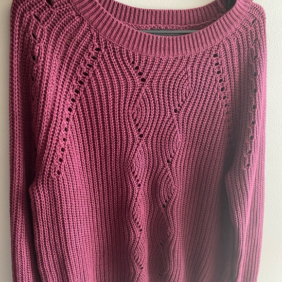 Point of Contact Crewneck Sweater- Burgundy - Picture 5 of 6
